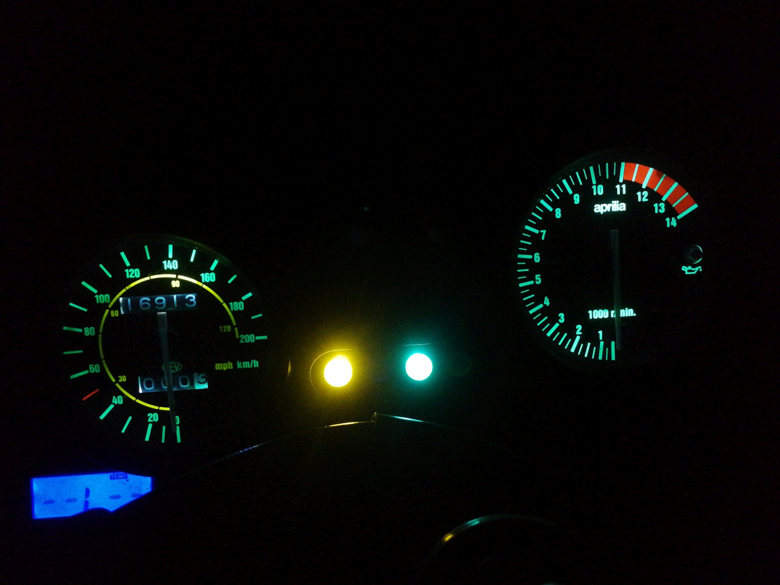 Tachobeleuchtung umbauen (Aprilia RS 125 2T)