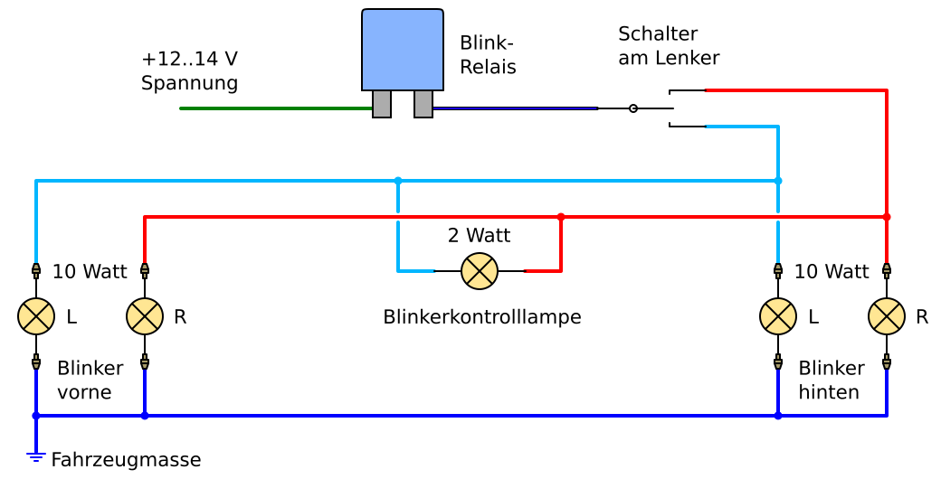 Schaltplan Blinkerrelais / Bosch Blinkgeber 12V (2+1+1) 21W Blinkrelais