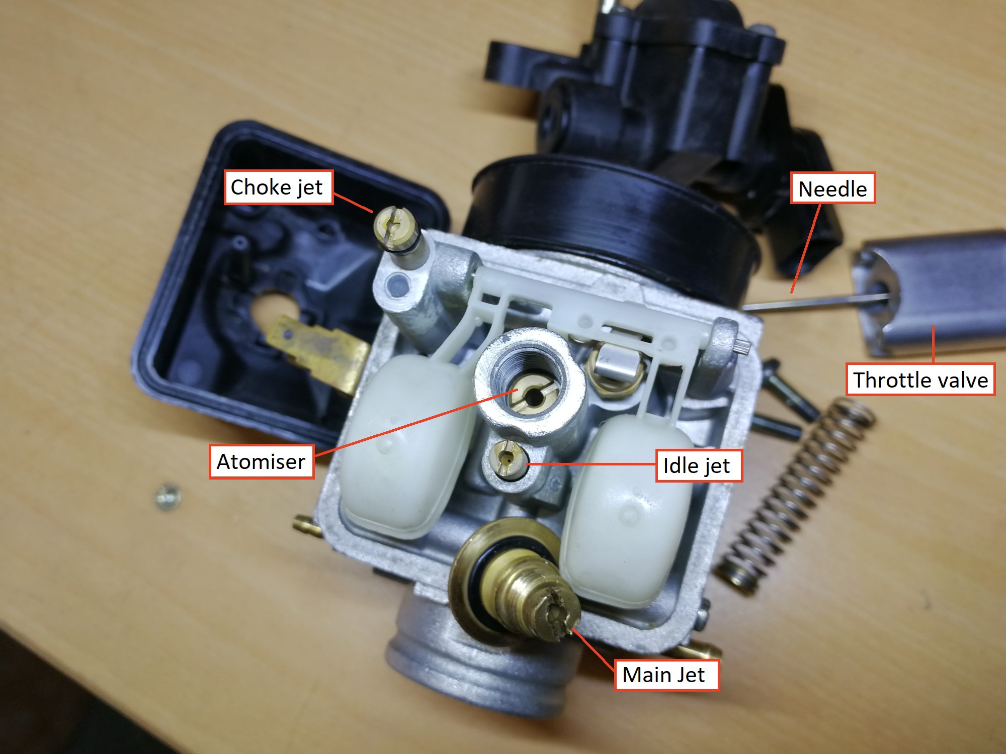 CARBURETOR 28 DELL'ORTO PHBH 28 RS WITH MIXER